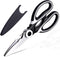 FYSHFLYER Kitchen Shears Multi Purpose Strong Stainless Steel Kitchen Utility Scissors with Cover