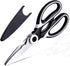 FYSHFLYER Kitchen Shears Multi Purpose Strong Stainless Steel Kitchen Utility Scissors with Cover