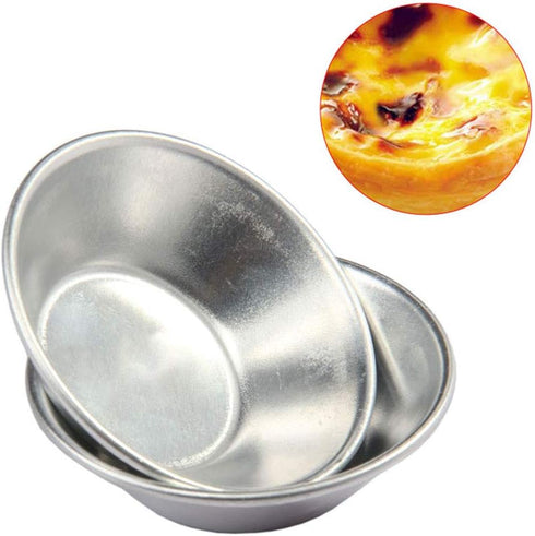10 Pack Mini Egg Tart Tins Molds Tiny Pie Muffin Cupcake Pans NonStick Bakeware Kitchen Baking Tool Silver