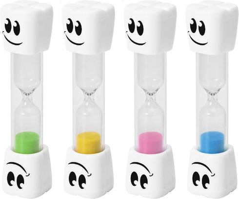 TeaherFav 2 Minute Toothbrush Sand Timer for Kids -Set of 4 Small
