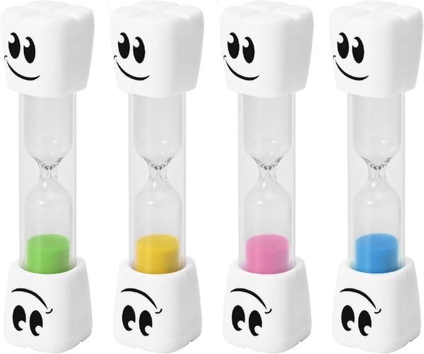 TeaherFav 2 Minute Toothbrush Sand Timer for Kids -Set of 4 Small