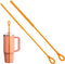 Cabipeove 2Pcs Silicone Straw Cleaner Brush, 9.84in Reusable Straw Cleaner with Bendable Steel