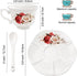 Set 6, 6 oz Set, Foraineam Tea Cup and Saucer of Porcelain Ivory Rose Tea Cups with Saucers and Spoons, Floral Coffee