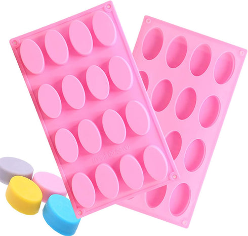 Oval Silicone Pudding Mold, Reusable Silicone DIY Mold Tins Case, Baking Cake Biscuit Cupcake Chocolate Pastry Candy Fondant Ice Cube For Wedding, New Year Party, Family Friends Festival Gift by Joyeee