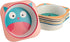 ZEAYEA 6 Pack Bamboo Kids Bowls, 10 Oz Durable Cartoon Bowls, BPA Free Square Dinner Tableware for Soup, Cereal, Pasta