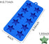 Star Chocolate Molds 3pcs Silicone Star Candy Molds for Baking Ice Cube Resin Soap Jelly(Star Size 1.93in)