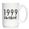 Vintage 1999 Fun 25th Birthday Coffee Mug, Retro 15oz White Ceramic Gift for Men & Women Turning 25