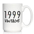 Vintage 1999 Fun 25th Birthday Coffee Mug, Retro 15oz White Ceramic Gift for Men & Women Turning 25