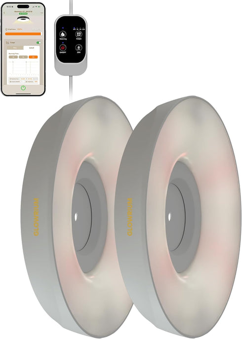 GLOWRIUM Grow Lights for Indoor Plants, 16W Smart Full Spectrum LED Grow