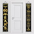 60th Birthday Party Anniversary Decorations, Cheers to 60 Years Banner and Welcome Porch Sign