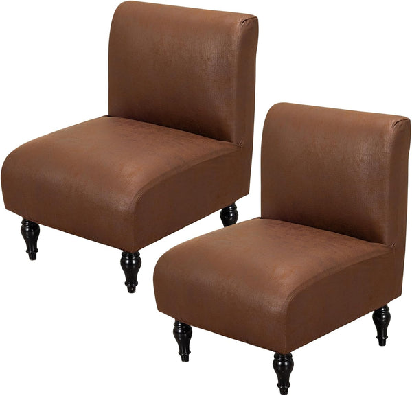 FUANGUI Armless Accent Chair Cover Slipcover, Stretch Spandex Chair Covers for Living