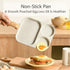 Egg Frying Pan, Nonstick 3 Section Omelette Pan, Aluminium Alloy, Suitable for Gas & Induction Cookware