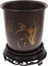 GANAZONO Plastic Vintage Chinese Style Planter Flowerpot with Display Stand Succulent Pots