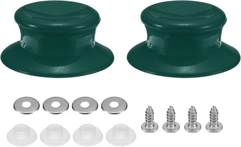uxcell 2pcs Replacement Knob for Pot Pan Lids, Plastic Cover Holding Handles for Skillets, Kitchen Cookware, Green