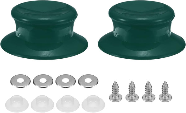 uxcell 2pcs Replacement Knob for Pot Pan Lids, Plastic Cover Holding Handles for Skillets, Kitchen Cookware, Green