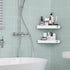 90 2 Pack Sotfamily Plastic Shower Caddy Corner (for Only), Adhesive Corner Shower Shelves for Bathroom Organizers