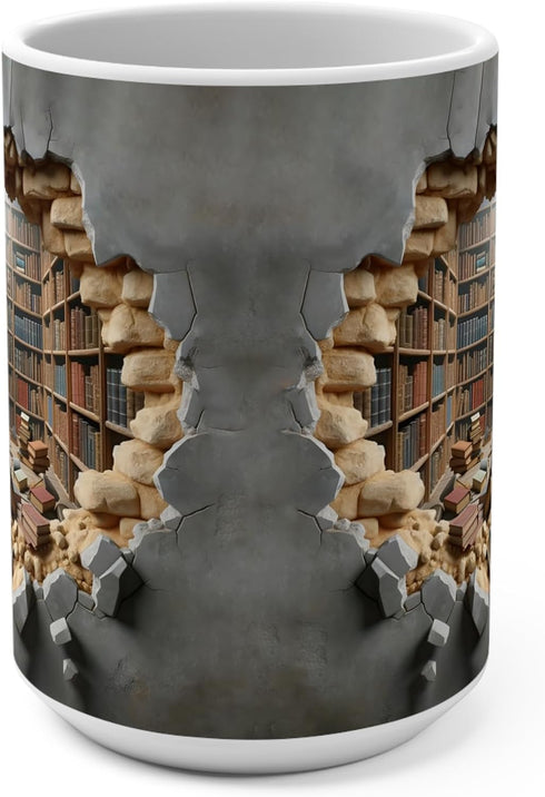15Oz Library Bookshelf Mug Bookish Gifts Book Lovers Gift Books Lovers Women Bookshelf Cup - Library Coffee Mug Book