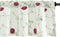 VOGOL White Valances for Small Windows, Flowers Embroidered Window Valances for Kitchen Living Room, 52 x 18 Inches