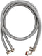 Eastman Washing Machine Connector, Pack of 2, 3/4 Inch FHT Connection, 5 Foot Braided Stainless Steel Hoses
