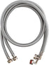 Eastman Washing Machine Connector, Pack of 2, 3/4 Inch FHT Connection, 5 Foot Braided Stainless Steel Hoses