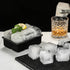 ROTTAY Ice Cube Trays (Set of 2) - Sphere Ice Ball Maker & Large Square Ice Cube Maker for Drinks, Black