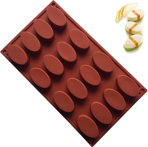 Oval Silicone Pudding Mold: Reusable DIY Baking Tins for Cake, Cupcake, Chocolate, and Ice Cube