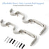 Heavy Duty Curtain Rod Brackets - Adjustable Double Rod Holders, 1 Inch (2 PCS, Silver)