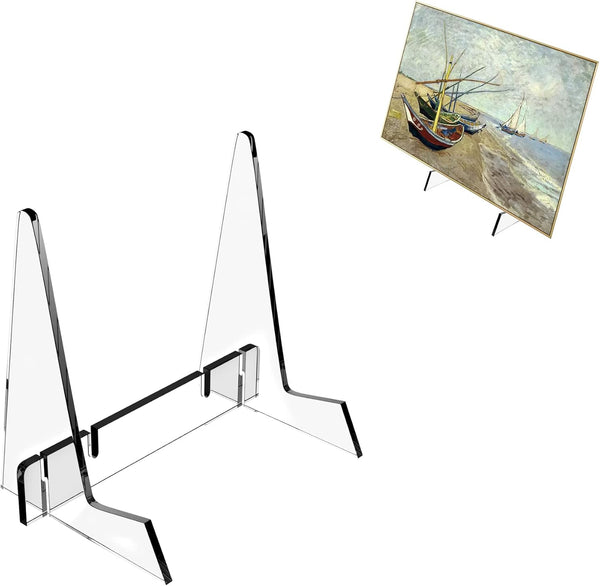 Assemble Acrylic Display Stand without Ledge, 4.5 Inch Clear Book Display Easel Holder for Display