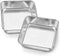 P&P CHEF 6 Inch Square Cake Baking Pans, 2 Pcs Stainless Steel Lasagna Brownie Pan for Small Birthday Cake, Leakproof