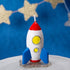 Spaceman Birthday Candle - Outer Space Theme Rocket Candle for Birthday Party
