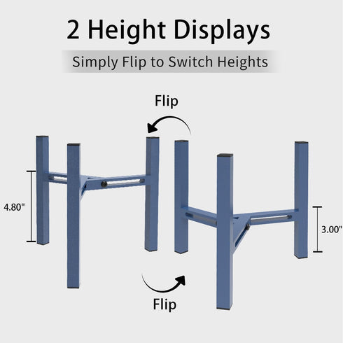 Drawinsage 5.1-7.45" Adjustable Desktop Plant Stand Indoor, Metal Plant Shelf Fits Pots for Succulents, Bonsai & Office