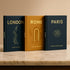 Set 3 Decorative Coffee Table Books of Faux Books for Home Decor, Bookshelf Styling, Entry Table Decor (Paris, Rome