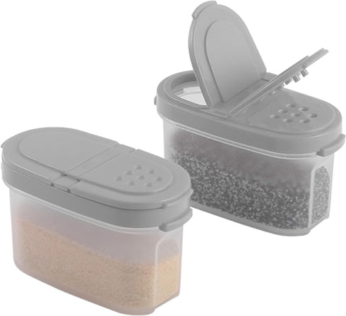 SIGNORA WARE Spice Jars Set - 4 oz Refillable Airtight Containers with 2 in 1 Pour/Sift Shaker Lids, 2 pk