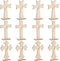 Bright Creations Wooden Crosses for Crafts, 12-Pack, Light Brown Unfinished Wood for Baptism Favors