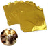 Wowagoga Foil Candy Wrappers - 6x6 Inches Gold Aluminum Foils Paper for Homemade Candies Gifts Decoration, Pack of 200