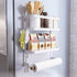 Magnetic Spice Rack for Refrigerator, White Magnetic Paper Towel Holder, Kitchen Organization and Storage