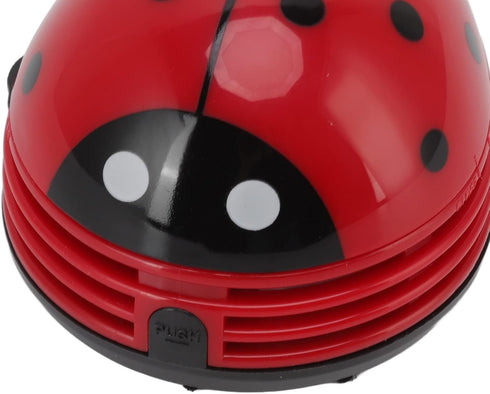 Mini Desktop Vacuum Cleaner Cartoon Ladybug Sweeper Handheld Vacuum for Cute Red Ladybird Shape