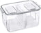 SANNO Vegetable Fruit Storage Containers - Refrigerator Storage Containers with Lids and Vents for Fresh Produce