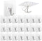 AROIC 58 Packs Adhesive Hooks for Hanging - Heavy Duty Self Adhesive Wall Hooks 20 lbs (Max)