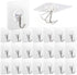 AROIC 58 Packs Adhesive Hooks for Hanging - Heavy Duty Self Adhesive Wall Hooks 20 lbs (Max)