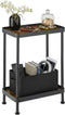 Small Narrow Side Table, 2 Tier End Table with Storage Shelf, Sofa