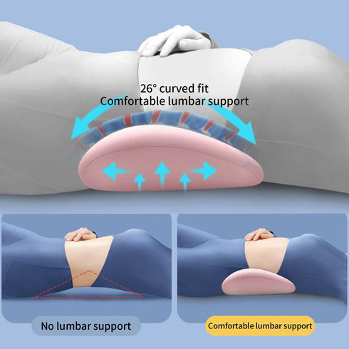 GDLKPS Sleep Lumbar Support Pillow is Used to Relieve Low Back Pain.Memory Foam Back Wedge Bolster Pillow for Side