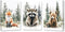 CXHOSTENT Woodland Animal Nursery Wall Art Forest Animal Wall Decor 3 Pieces