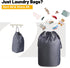 MCleanPin 140L Washable Laundry Bags with Handles, Dirty Clothes Storage for College Dorm or Travel, 2 Pack (Elegant
