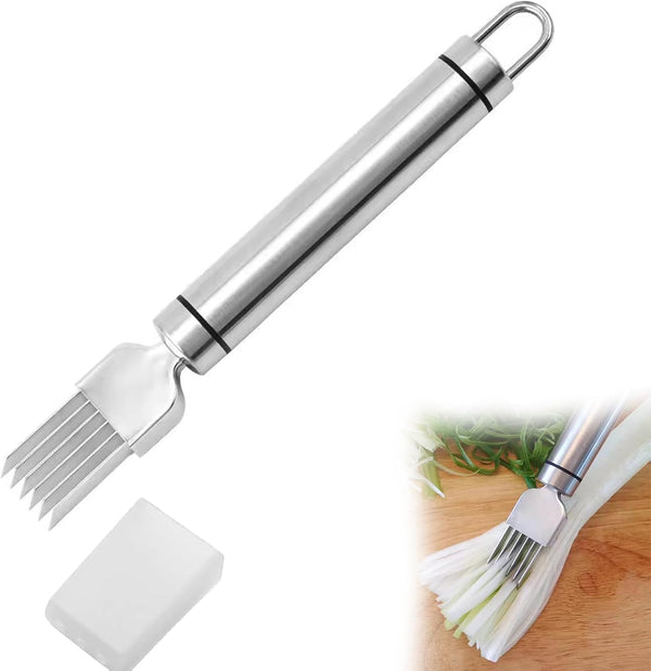 PCTC Stainless Steel Chopped Green Onion Knife, Sharp Vegetable Cutter for Kitchen Cutting, 1 Pack
