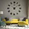 Timelike 3D DIY Wall Clock, 1M Modern Frameless Large 3D DIY Wall Clock Kit Decoration for Home Living Room Bedroom