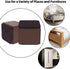 Ezprotekt 2 Inch Bed and Furniture Risers - Heavy Square Risers for Chair, Sofa, Couch, Supports 20,000 lbs, Brown