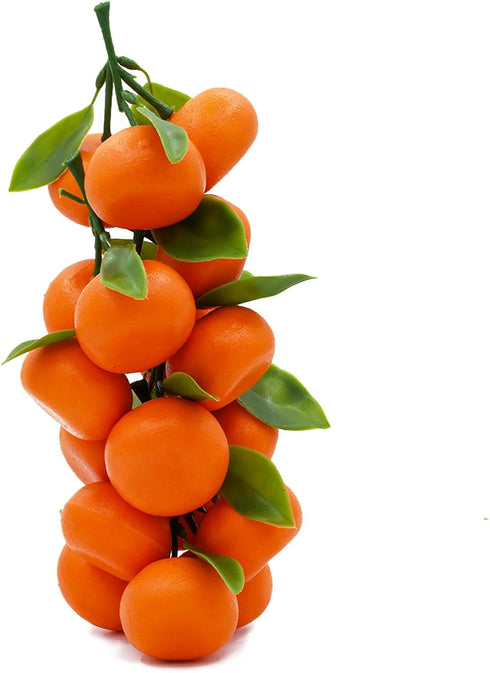 5 Decor(15Pcs) Mini Clusters Artificial Orange Fake Orange Simulation Mini Orange Plastic Fruits for Decoration