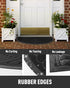 17x30 tchdio Door Mat Outdoor Indoor Entrance Doormat-Semicircular Durable Rubber Non Slip Front Door Mat for Outside