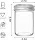 8 OZ, 8 OZ VERONES Mason Jars Canning Jars Jelly Jars With Regular Lids, Ideal for Jam, Honey, Wedding Favors, Shower